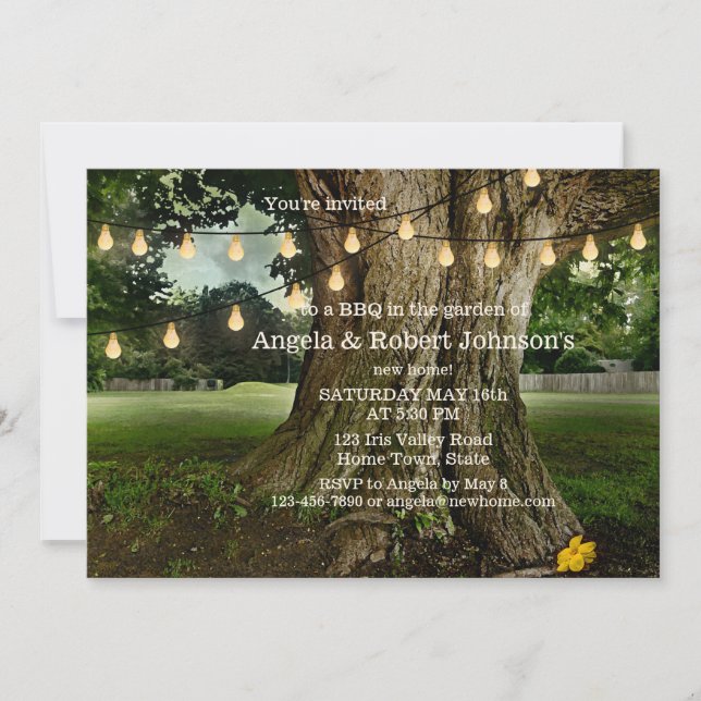 Garden New Home BBQ Housewarming Party Invitation (Front)