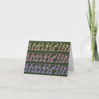 Garden Notes flowery green blank note cards