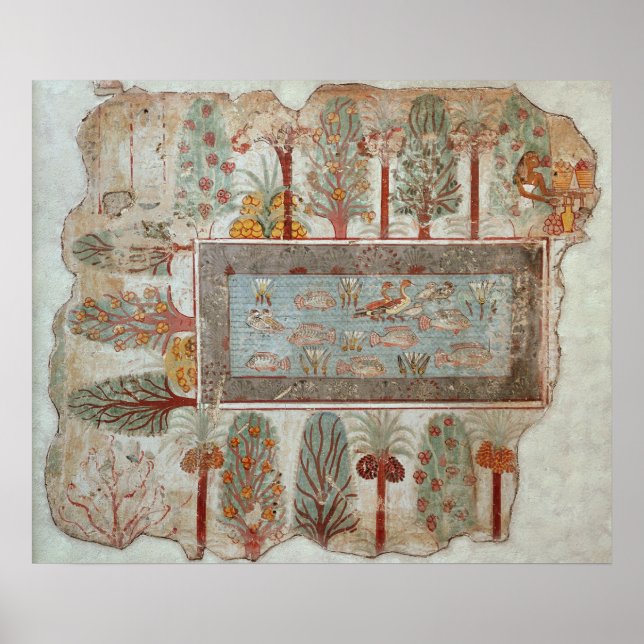 Garden of a private estate with an ornamental poster (Front)