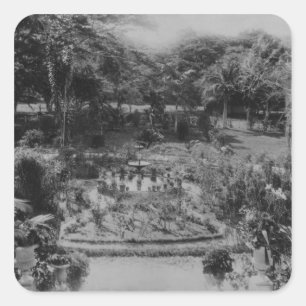 Garden of a Suburban Villa Square Sticker
