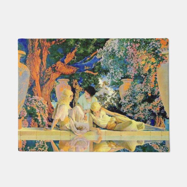 Garden Of Allah By Maxfield Parrish Doormat (Front)