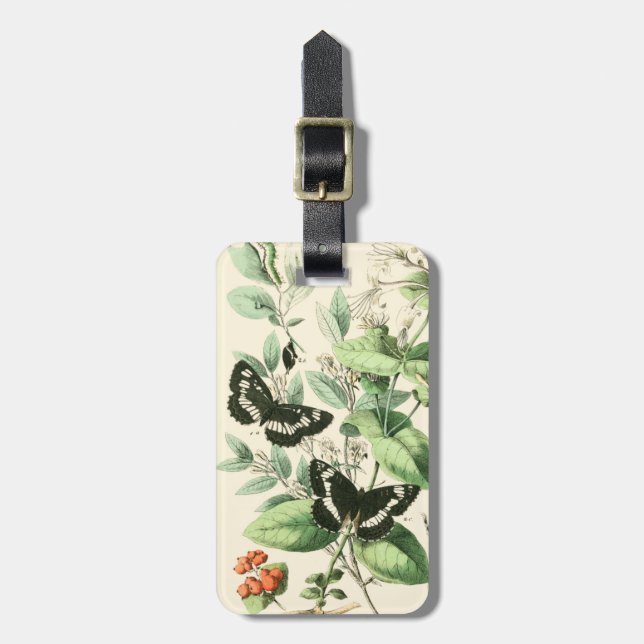 Garden of Butterflies and Flowers Luggage Tag (Front Vertical)
