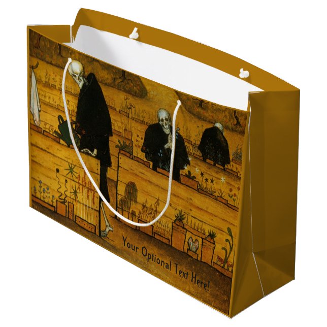 "Garden of Death" custom Halloween gift bag (Back Angled)