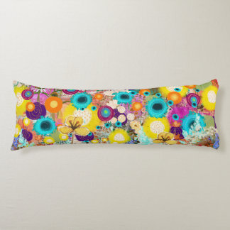 Garden of Dreams - Nature Inspired Floral Art -  Body Cushion