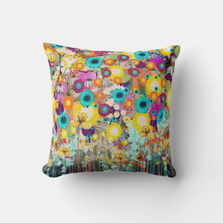 Garden of Dreams - Nature Inspired Floral Art -  Cushion