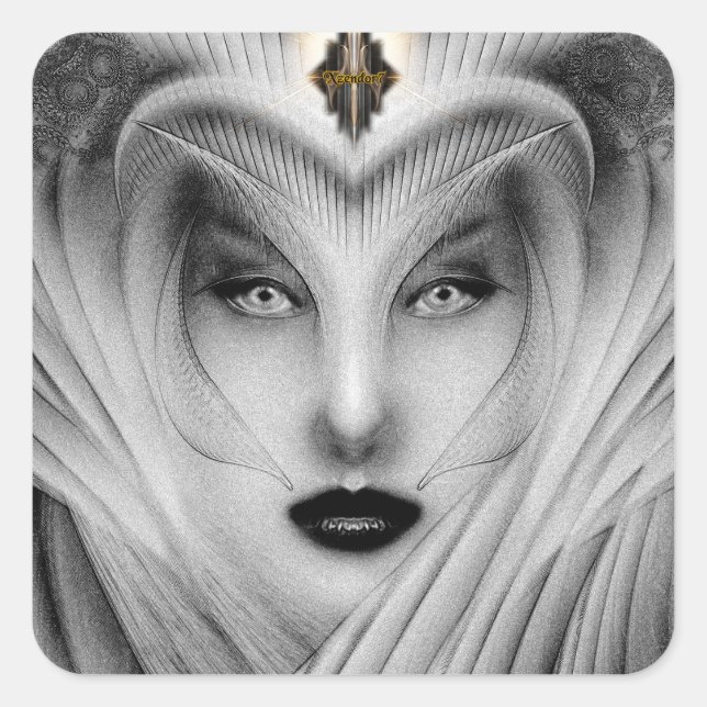 Garden Of Dreams Stone Bust Square Sticker (Front)