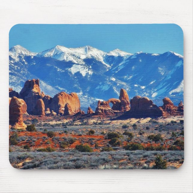 Garden Of Eden At Arches National Park Mouse Pad (Front)