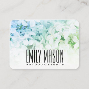 Garden of Eden   Exquisite Flowers, White Fade Business Card