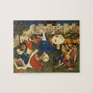 Garden of Eden mediaeval art Jigsaw Puzzle