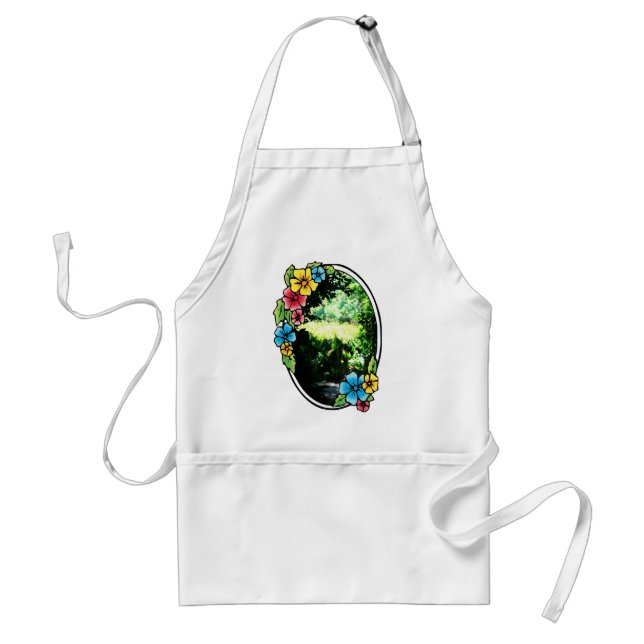 Garden of Eden with Colourful Frame Standard Apron (Front)