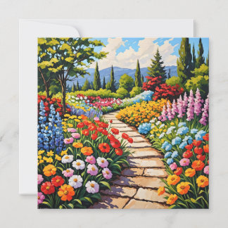 Garden of Flowers Greetings Card