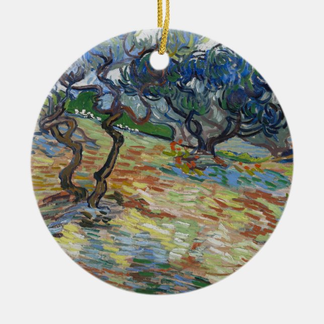 Garden of Gethsemane, Mount of Olives by van Gogh Ceramic Ornament (Front)