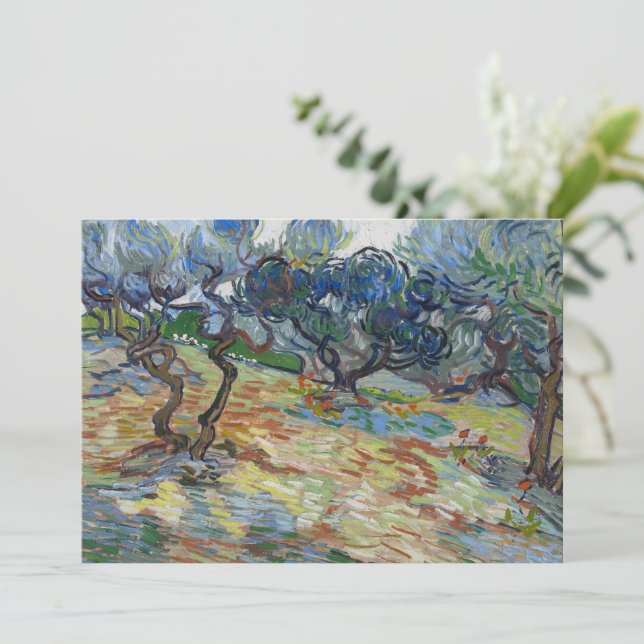 Garden of Gethsemane, Mount of Olives by van Gogh Invitation (Standing Front)