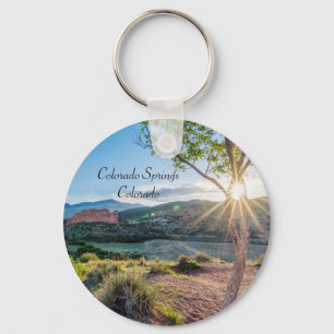 Garden Of Gods Tree Sunburst Key Chain