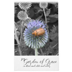 Garden of Grace: In Black & White & Color Calendar