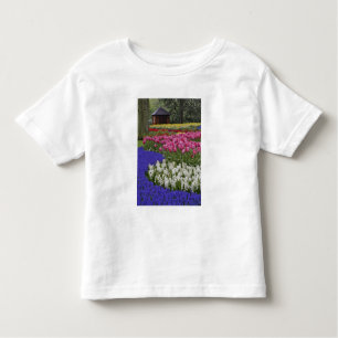 Garden of grape hyacinth, hyacinth and tulips, toddler T-Shirt