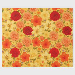 Garden of Harmony – Watercolor Floral Medley Wrapping Paper