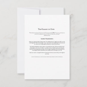 Garden of Hope Meditation Card Christian Scriptu