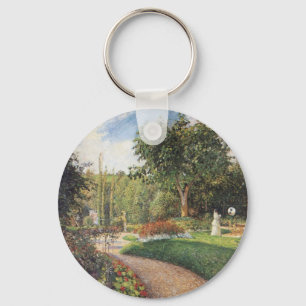 Garden of Les Mathurins at Pontoise by Pissarro Key Ring