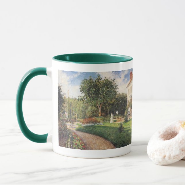 Garden of Les Mathurins at Pontoise by Pissarro Mug (With Donut)