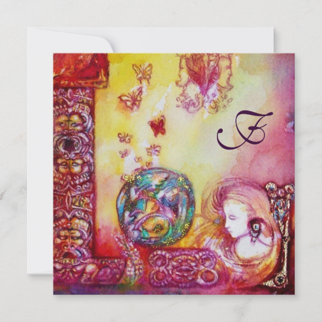 GARDEN OF LOST SHADOWS FAIRY & BUTTERFLY  Monogram Announcement (Front)