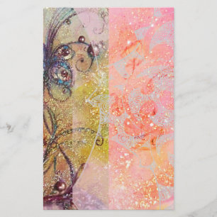 GARDEN OF LOST SHADOWS /MAGIC BUTTERFLY PLANT Pink Stationery