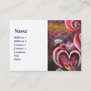 GARDEN OF MELISSA HONEY BEE linen Business Card