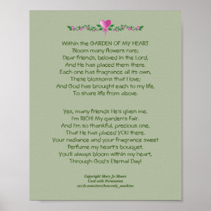 Garden of my Heart Poem Poster