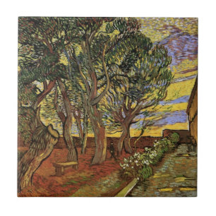 Garden of Saint-Paul Hospital by Vincent van Gogh Ceramic Tile