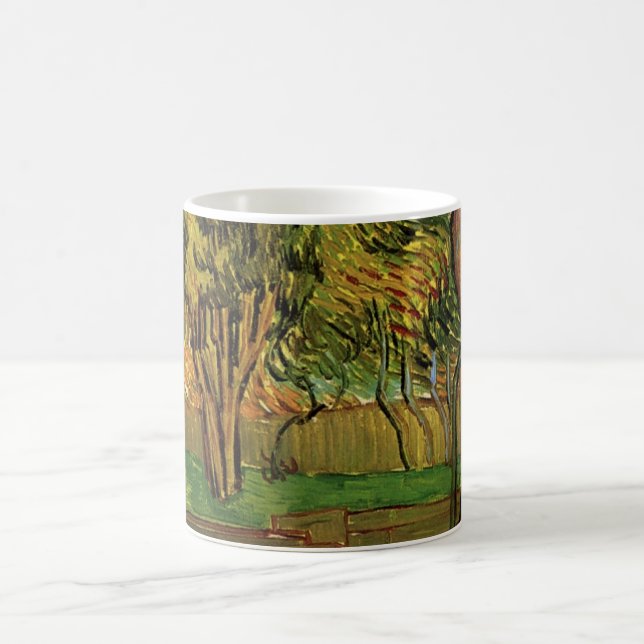 Garden of Saint-Paul Hospital by Vincent van Gogh Coffee Mug (Center)