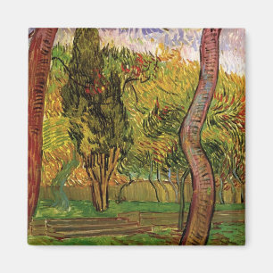 Garden of Saint-Paul Hospital by Vincent van Gogh Magnet