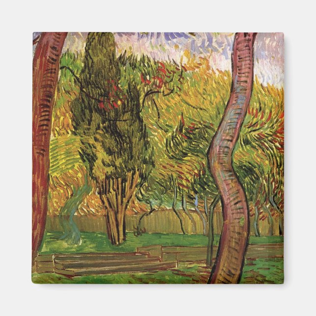 Garden of Saint-Paul Hospital by Vincent van Gogh Magnet (Front)