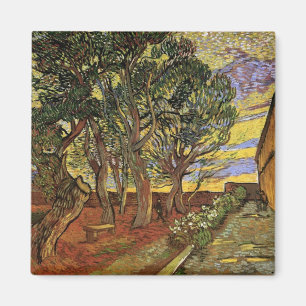 Garden of Saint-Paul Hospital by Vincent van Gogh Magnet