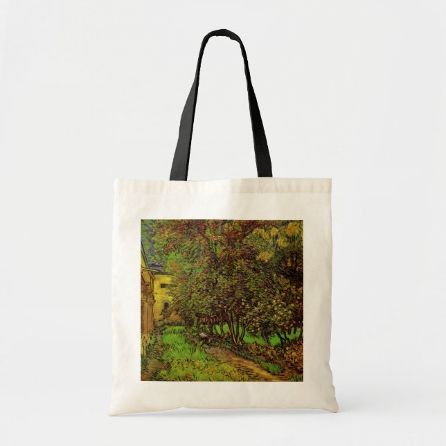 Garden of Saint-Paul Hospital by Vincent van Gogh Tote Bag (Front)