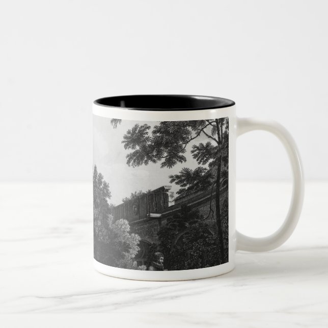 Garden of the cloister, Musee des Monuments Two-Tone Coffee Mug (Right)