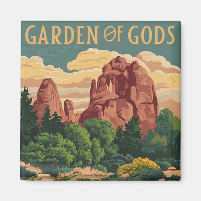 Garden of the Gods Colorado Magnet (Front)