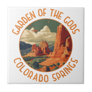 Garden of the Gods Colorado Springs Distressed Cir Ceramic Tile