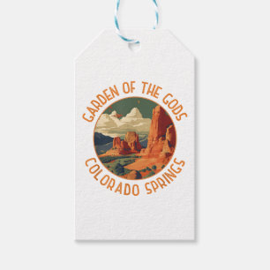 Garden of the Gods Colorado Springs Distressed Cir Gift Tags