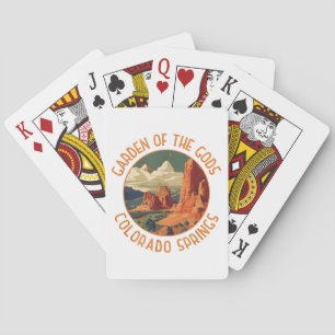 Garden of the Gods Colorado Springs Distressed Cir Playing Cards