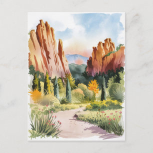 Garden of the Gods Colorado Stylist Painting Postcard