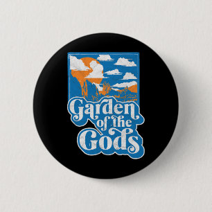 Garden Of The Gods Colorado Vintage 80s Climbing G 6 Cm Round Badge