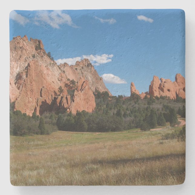 Garden of the Gods in Colorado Square Coaster (Front)