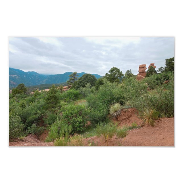 Garden of the Gods Mountains and Hills Photo Print (Front)