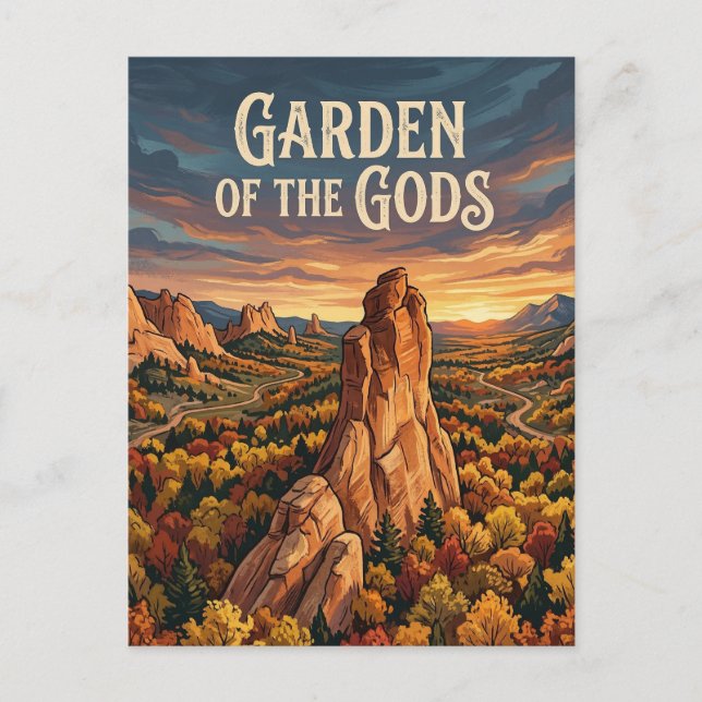 Garden of the Gods Postcard (Front)
