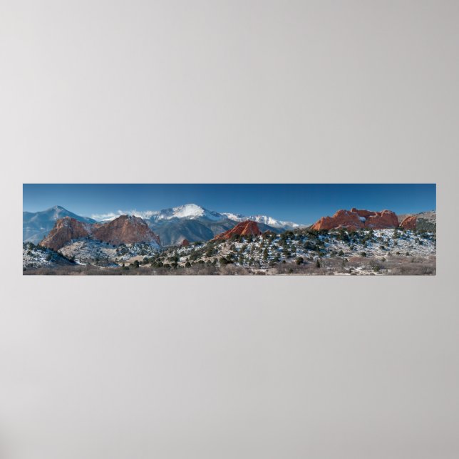 Garden of the Gods Scenic Panorama Poster (Front)