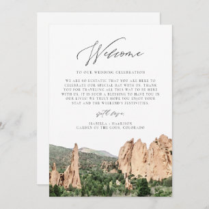 GARDEN OF THE GODS Welcome Letter Timeline Card