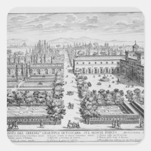 Garden of the Grand Duke of Tuscany on the Monte P Square Sticker