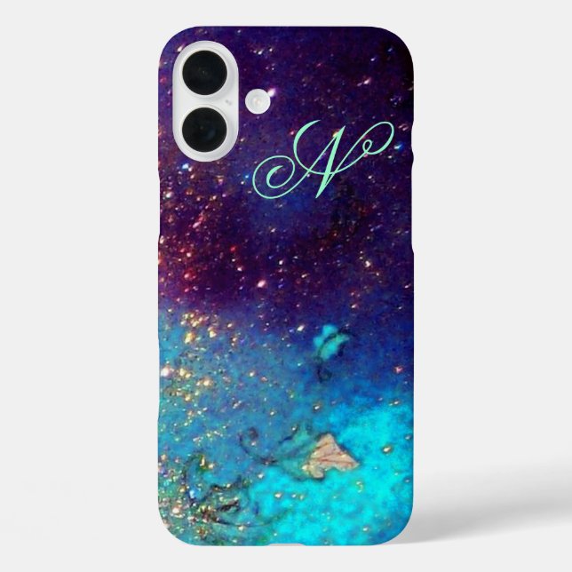 GARDEN OF THE LOST SHADOWS -Blue Turquase Monogram Case-Mate iPhone Case (Back)