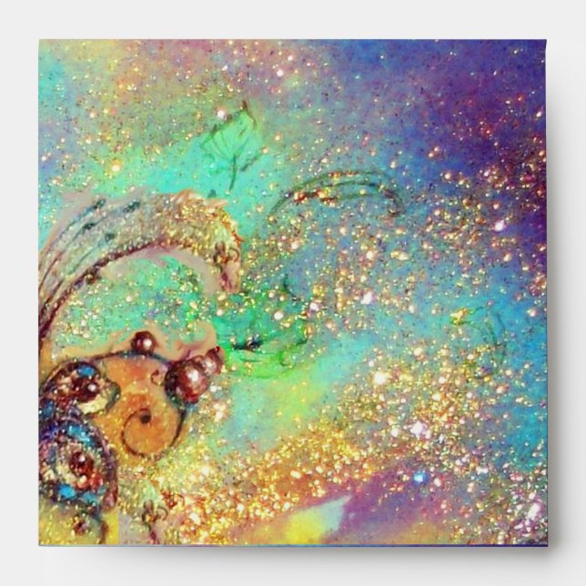 GARDEN OF THE LOST SHADOWS  blue yellow red green Envelope (Front)