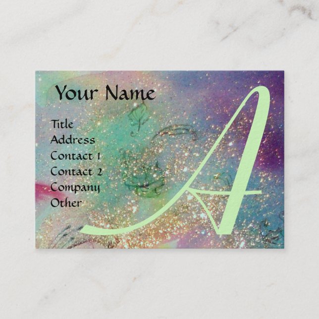 GARDEN OF THE LOST SHADOWS -BUTTERFLY MONOGRAM BUSINESS CARD (Front)